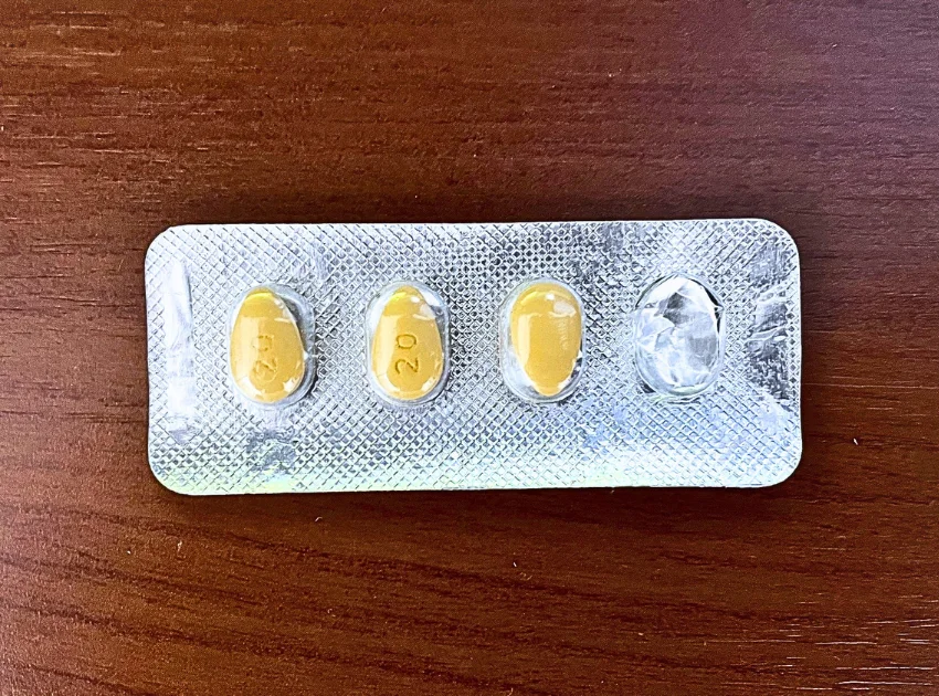 4錠入りのタダシップ(TADACIP)が1錠服用された後のシート