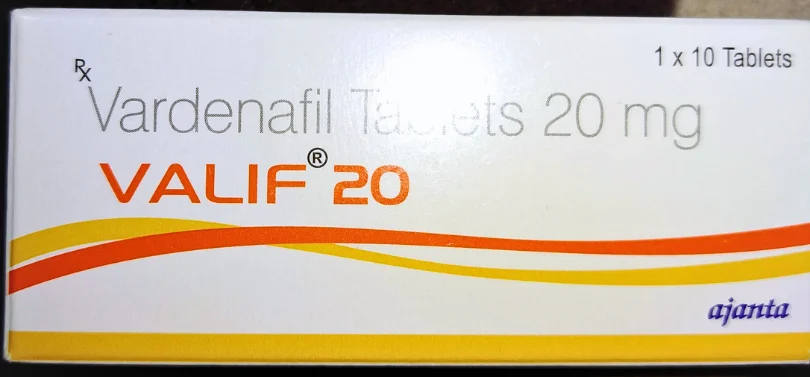 バリフ（VALIF）20mgの箱をアップで撮影した写真