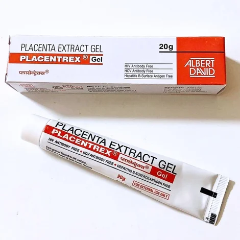 プラセントレックスジェル（PLACENTREX Gel / ヒトプラセンタジェル）の箱とチューブ