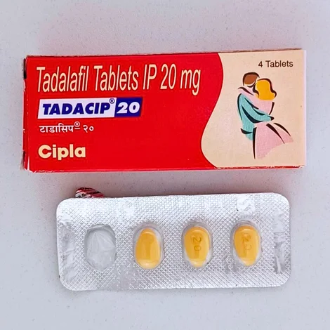 タダシップ(TADACIP)20mgの箱と1錠使用済みのシート