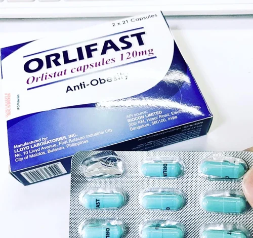 オルリファスト(ORLIFAST)の箱と1錠使用したシート