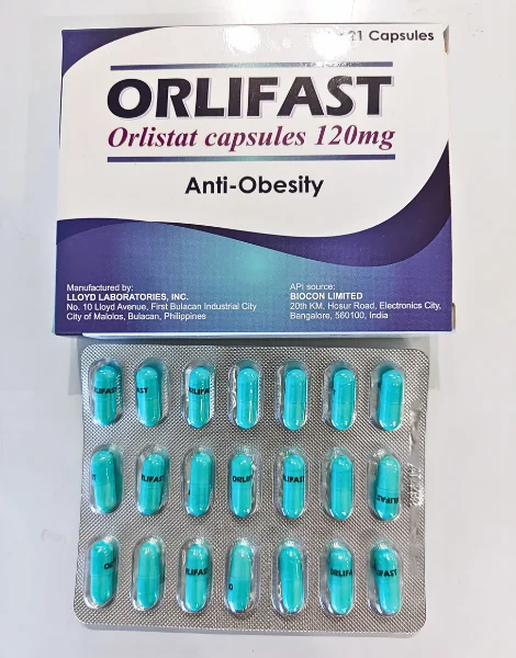 オルリファスト(ORLIFAST)120mgの箱とシート