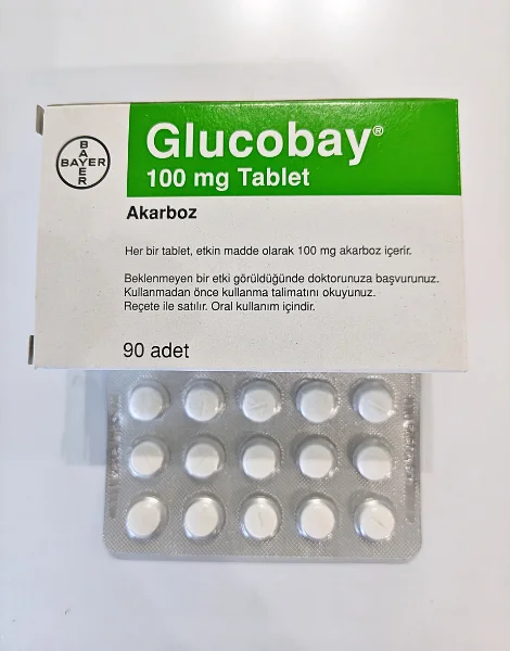 グルコバイ(Glucobay)100mgの箱とシート