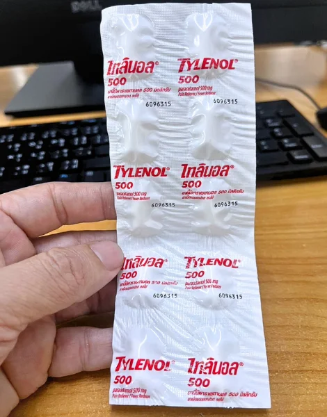 タイレノール(TYLENOL 500)のシート