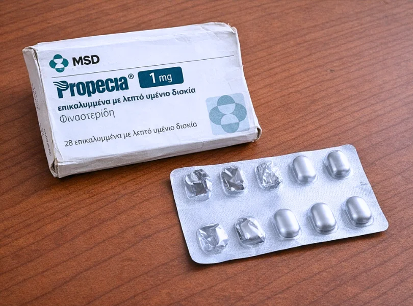 プロペシア(Propecia)1mgの箱と使いかけのシート