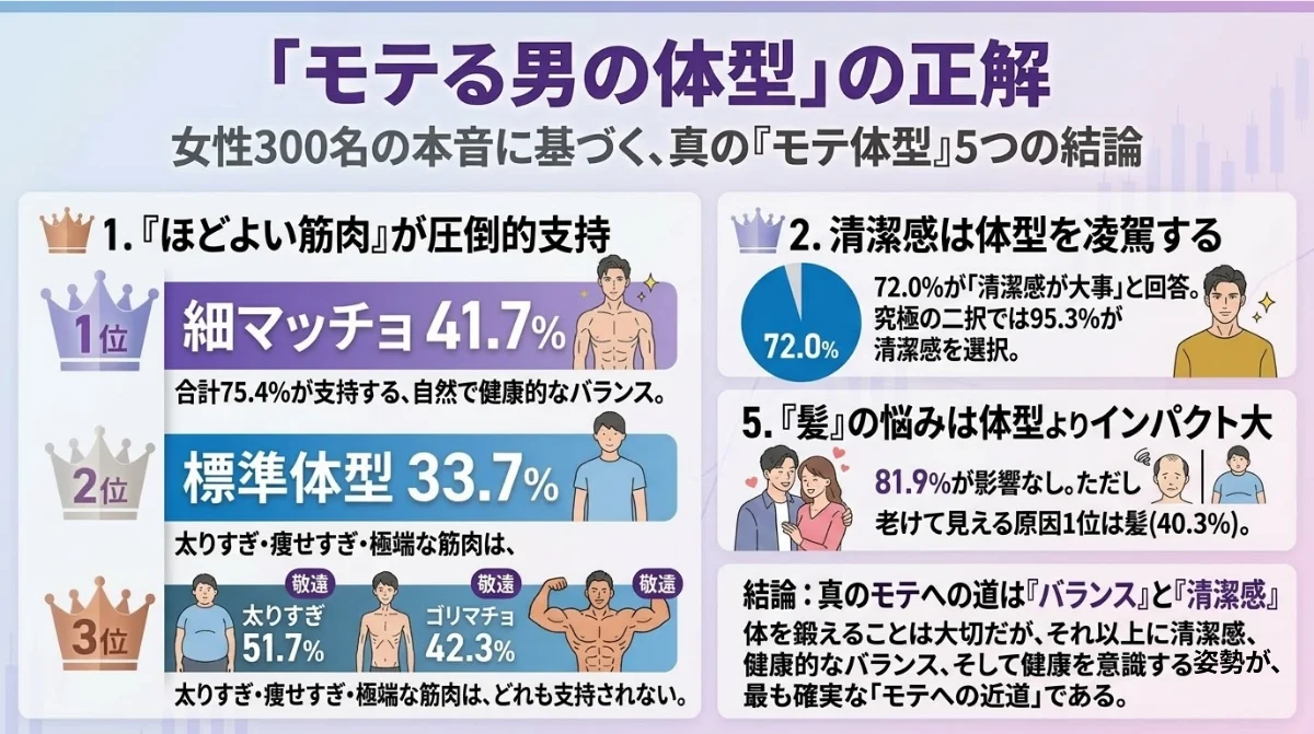 「モテる男の体型」の正解