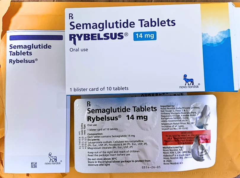 リベルサス（RYBELSUS）14mgの箱・シート・添付文書