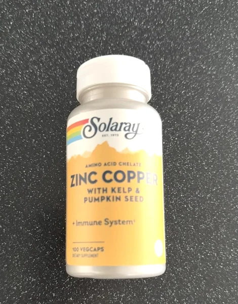 亜鉛(Solaray Zinc Copper)のボトル