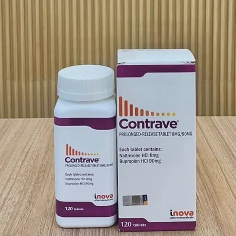 コントレイブ(Contrave)8mg/90mg のボトルと箱