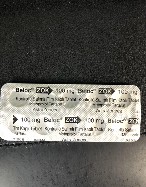 ベロックゾック(Beloc Zok)100mg の錠剤シート