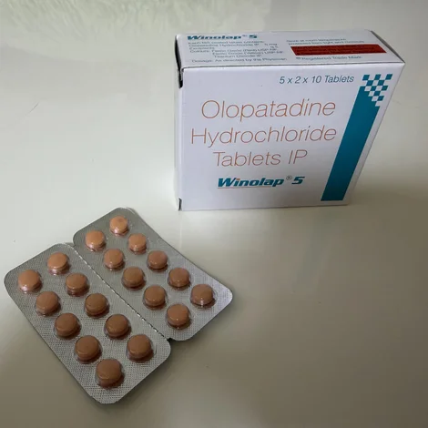 オロパタジン（Winolap）5mg の 箱とシート