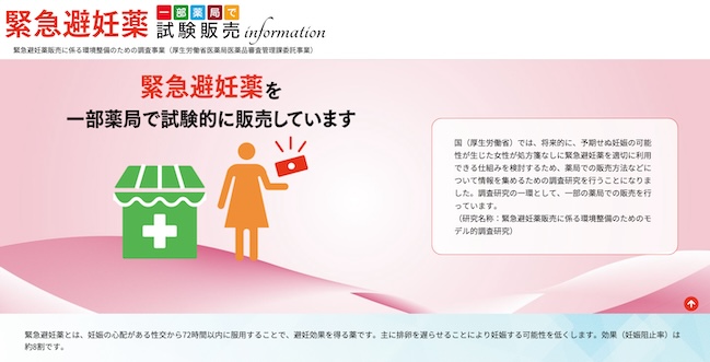 緊急避妊薬の試験販売が開始されました
