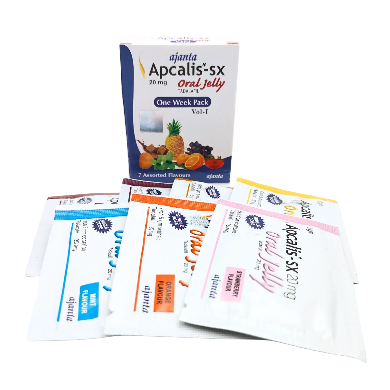アプカリスSXオーラルゼリー（Apcalis SX Oral Jelly）20mgと箱（表面）