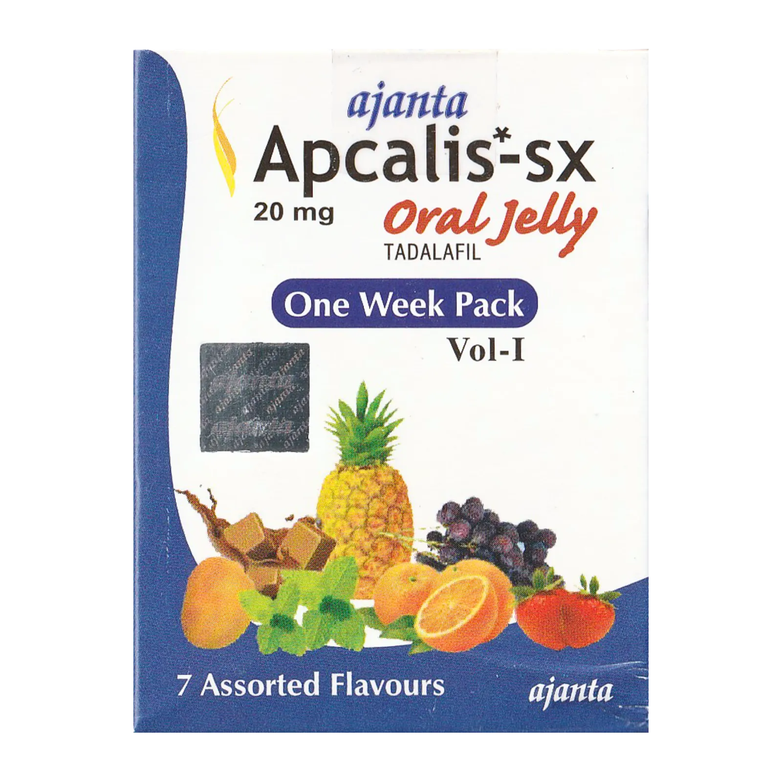 アプカリスSXオーラルゼリー（Apcalis SX Oral Jelly）20mgの箱（表面）