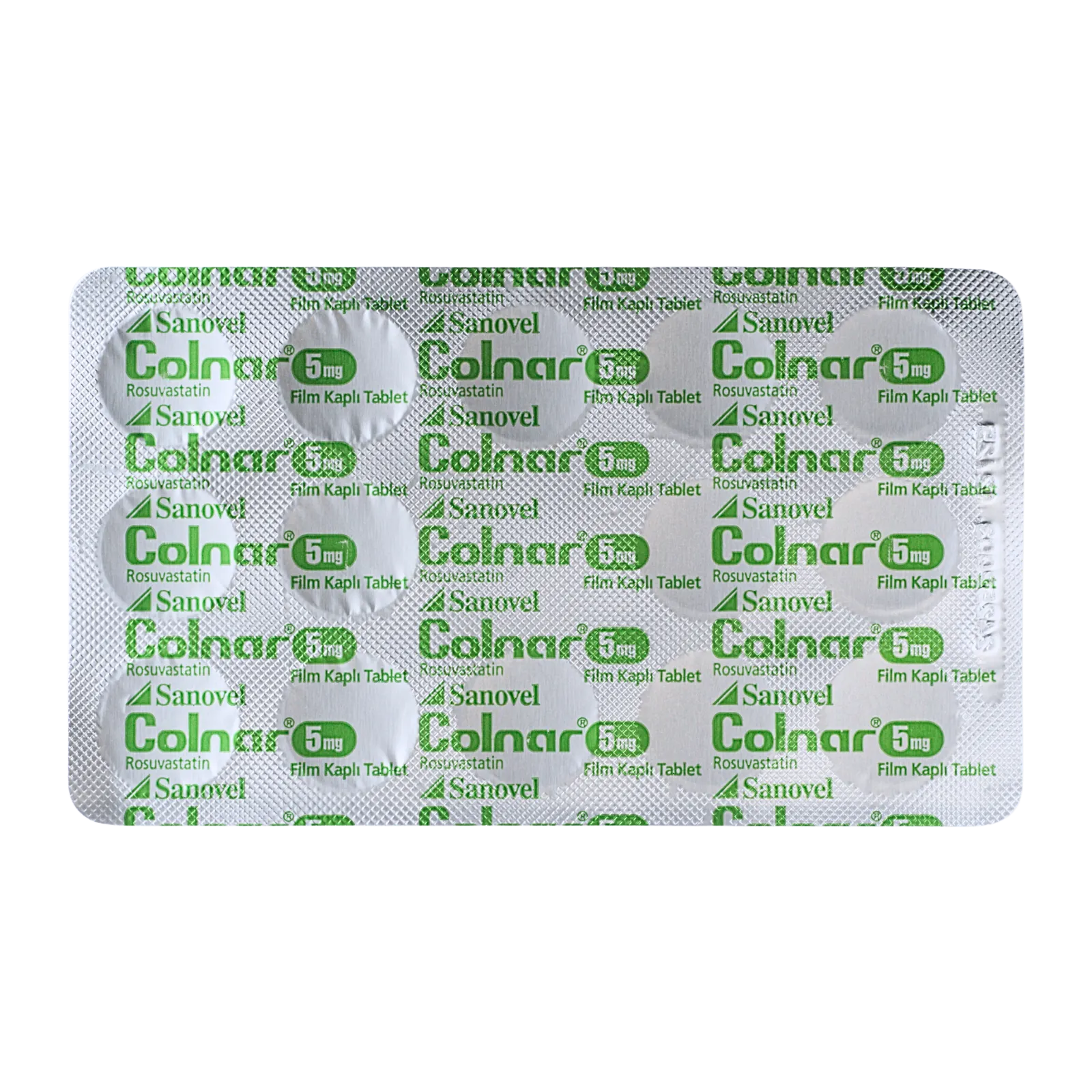 コルナー（Colnar）が14錠入ったシート（裏面）