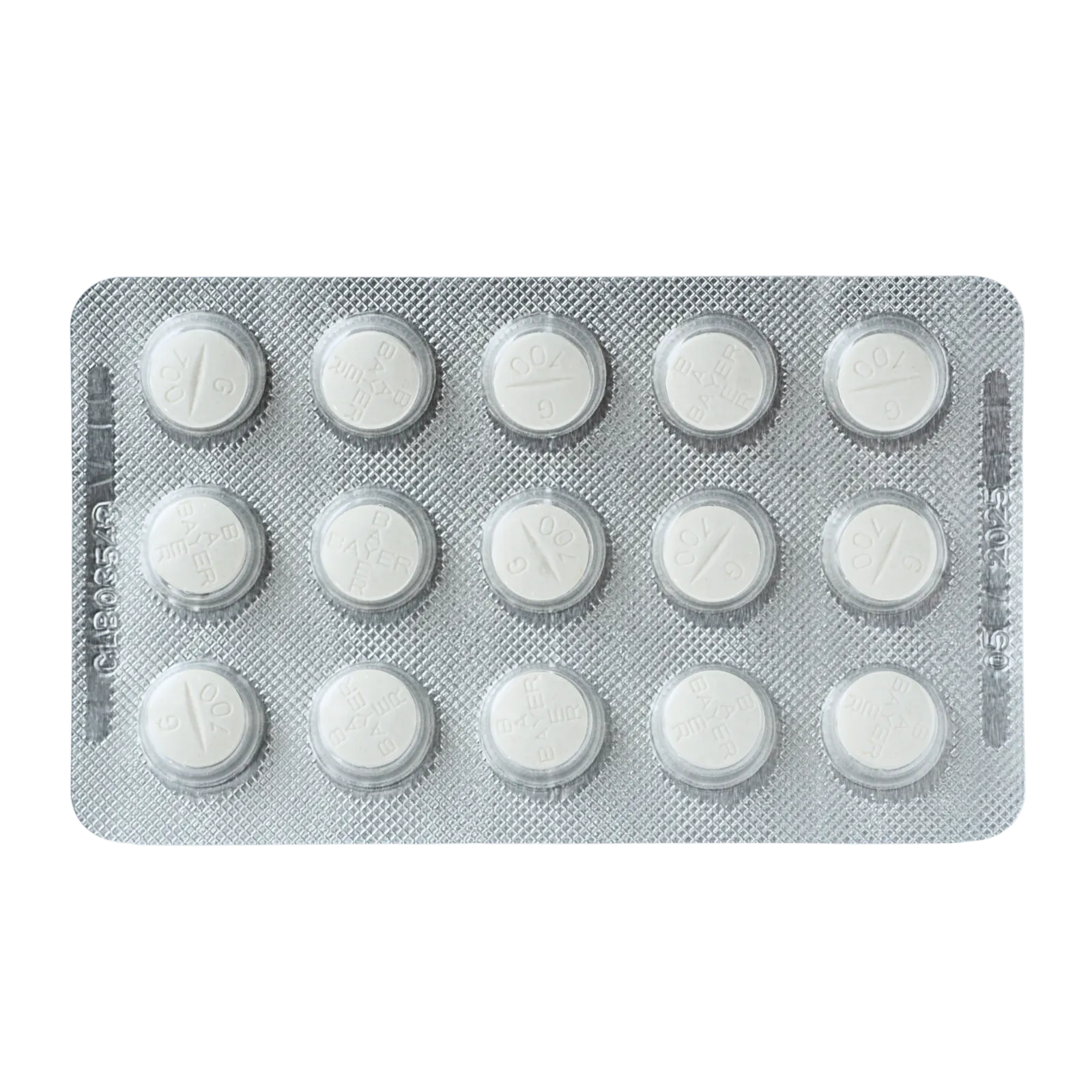 グルコバイ（Glucobay）100mgが15錠入ったシート（表面）