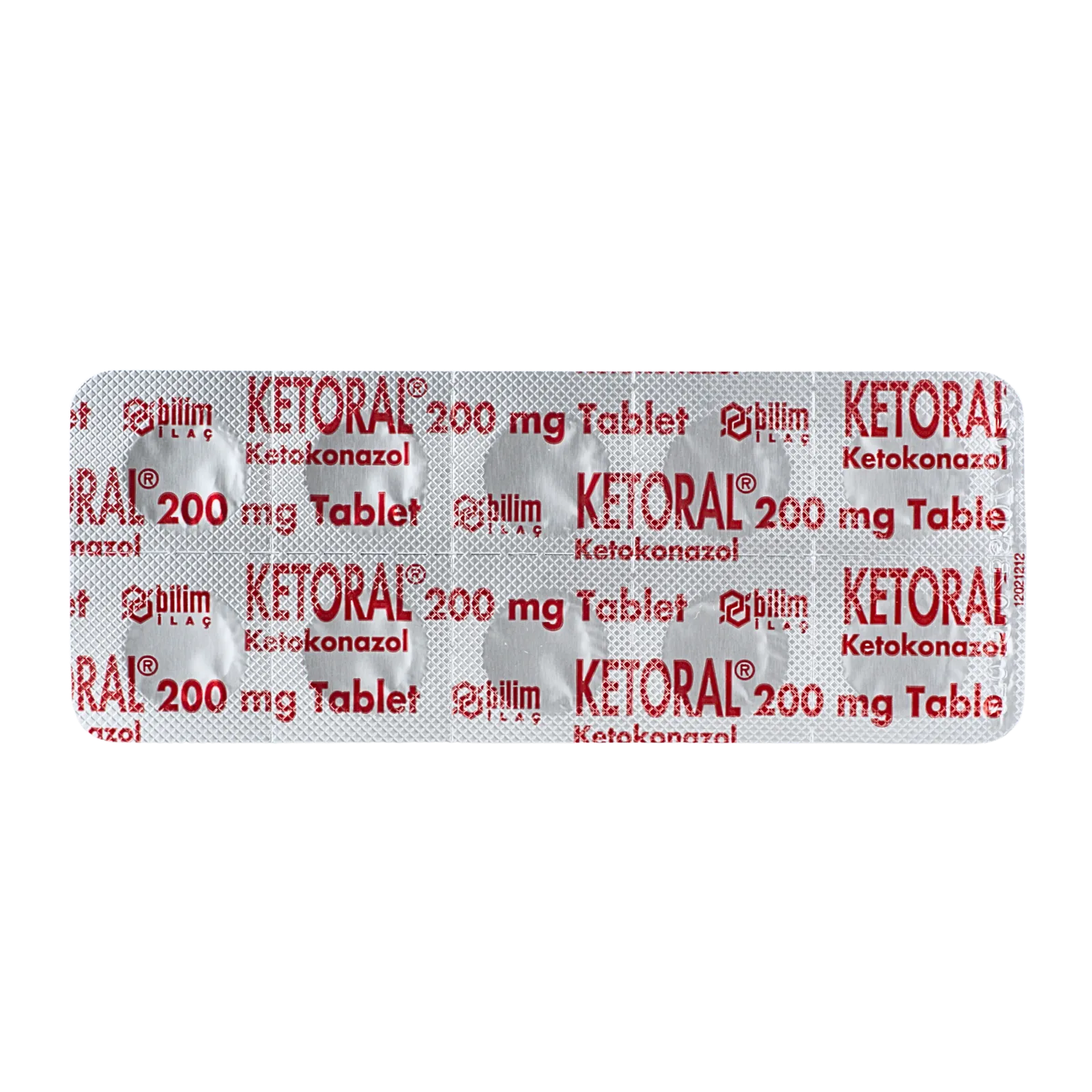 ケトラル（KETORAL）が10錠入ったシート（裏面）