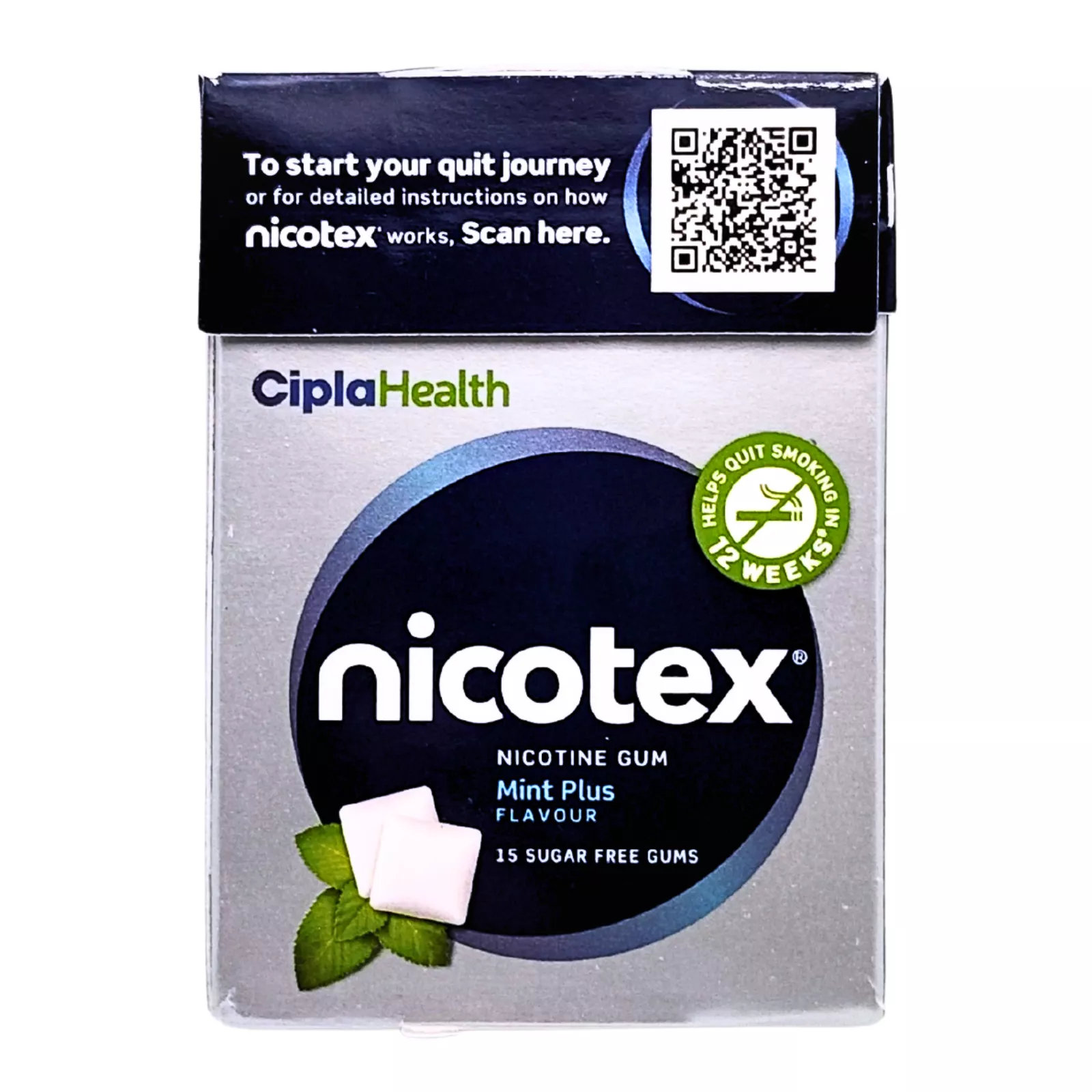 ニコテックス（nicotex）2mgが12錠入ったシート（表面）