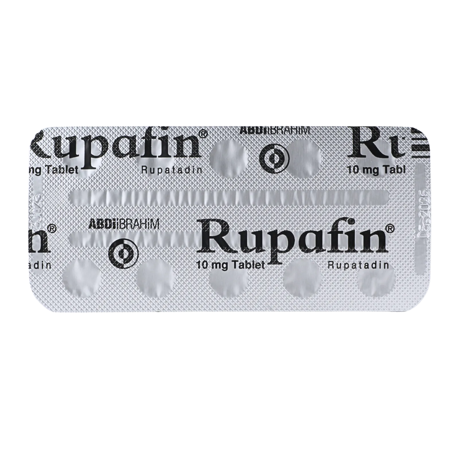ルパフィン（Rupafin）が10錠入ったシート（裏面）