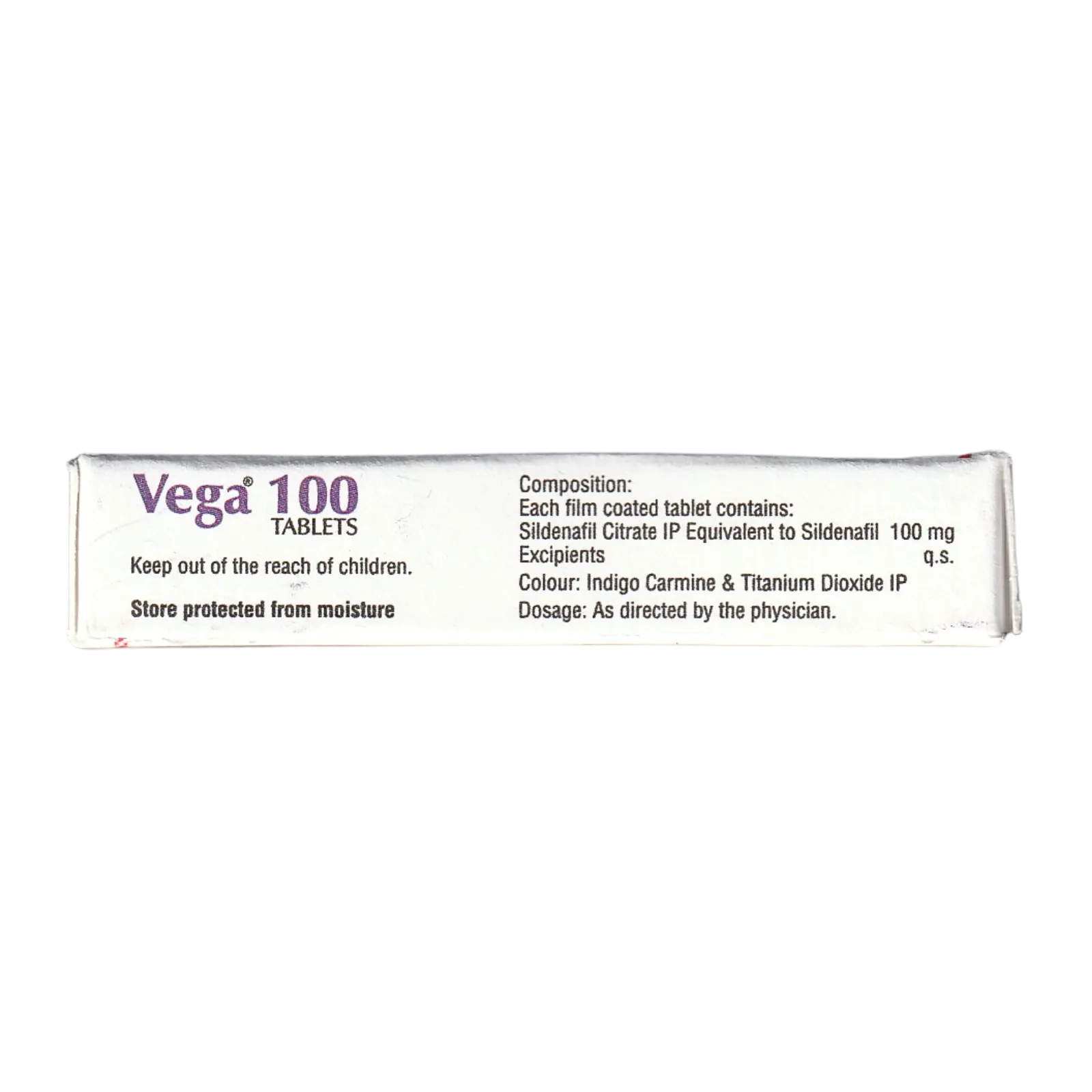 ベガ（Vega）100mgの箱（側面1）