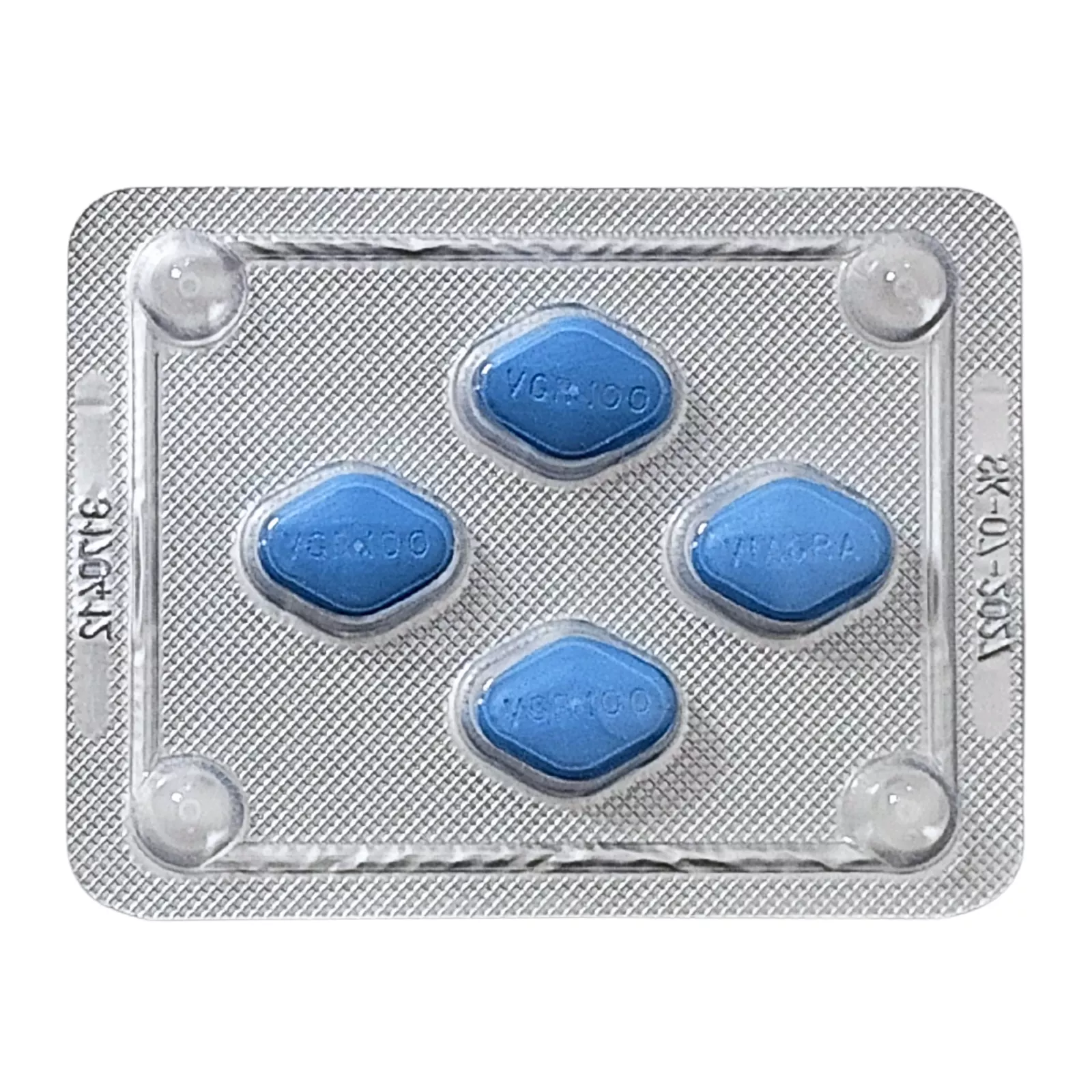 バイアグラ（VIAGRA）100mgの4錠が入ったシート（表面）