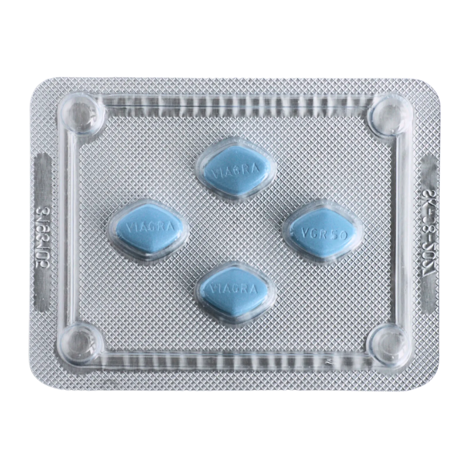 バイアグラ（VIAGRA）50mgの4錠が入ったシート（表面）