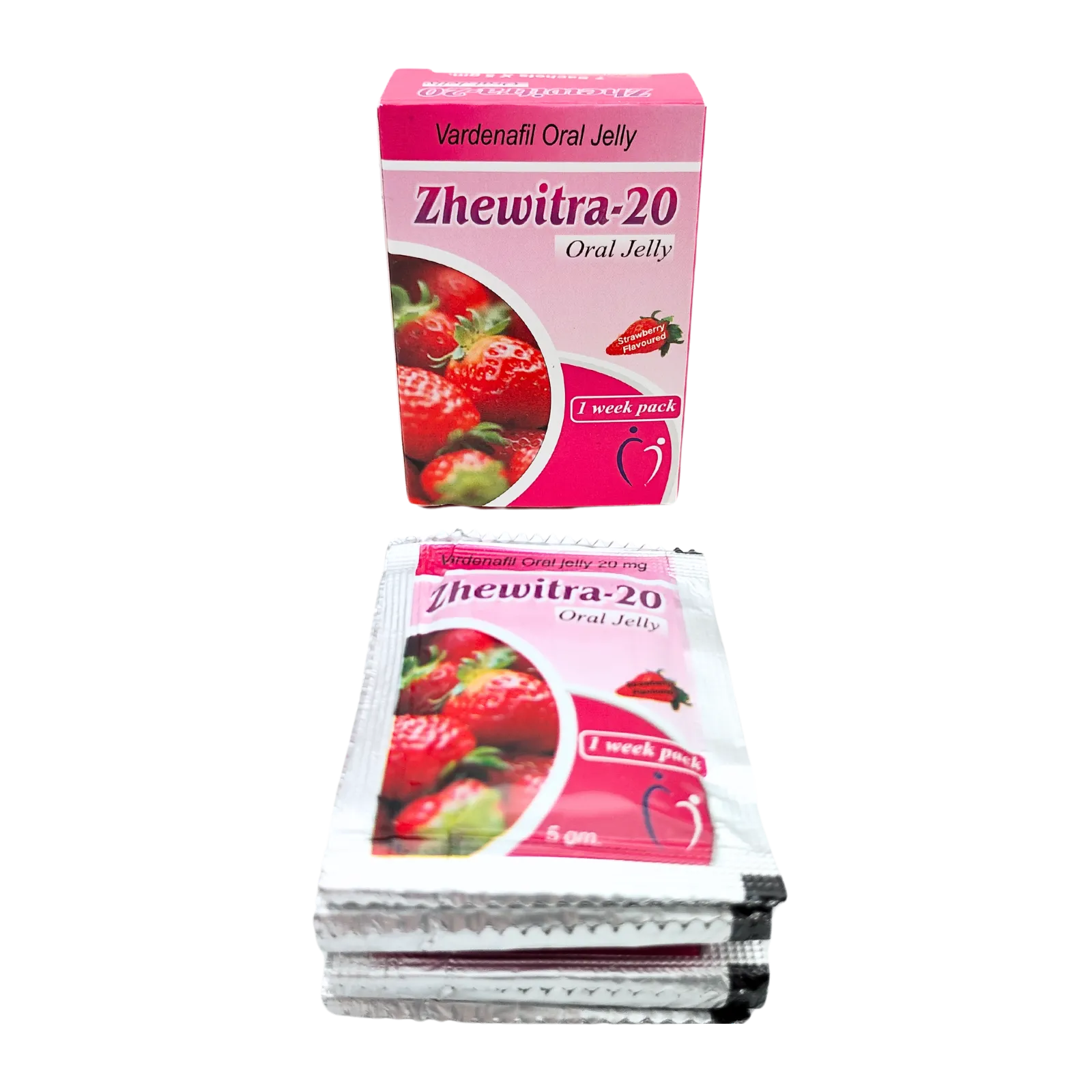 ジェビトラオーラルゼリー（Zhewitra Oral Jelly）20mgと箱（表面）