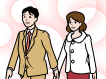 手をつなぐ男女のイメージ画像